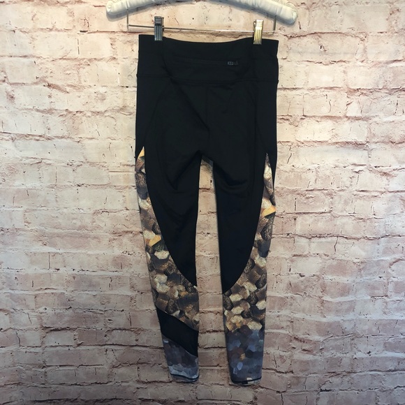 Athleta Asym Mesh Printed Leggings tight - Picture 3 of 6